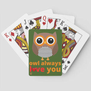 grappige speelkaarten "OWL HOEFT ALTIJD VAN JE"