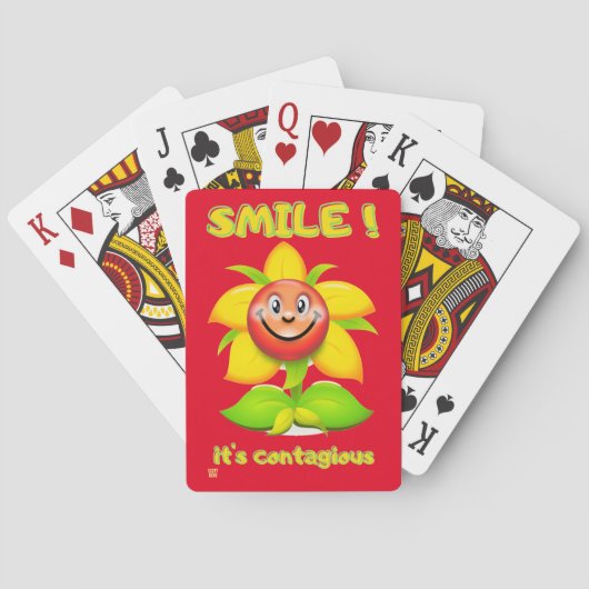 grappige speelkaarten "SMILE" (Achterkant)