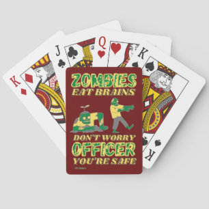 grappige speelkaarten "ZOMBIES Eten BREINEN..."