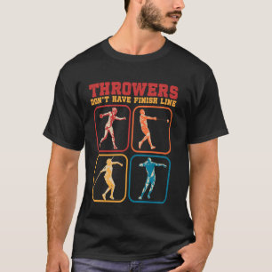Grappige Speer Kogelstoot Discuswerpen Sport Atlee T-shirt