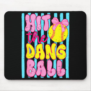 Grappige spel dag softbal moeder team sport slaat muismat