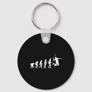 Grappige Speler Evolutie Theorie Badminton Sleutelhanger
