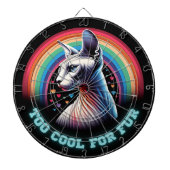 Grappige Sphynx Cat Dartboard Spelletjes Dartbord (Voorkant)
