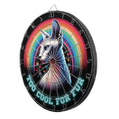 Grappige Sphynx Cat Dartboard Spelletjes Dartbord (Voorkant Rechts)
