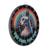 Grappige Sphynx Cat Dartboard Spelletjes Dartbord (Voorkant Links)