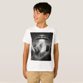 Grappige Sphynx Cat Selfie Ufo Alien Area51 Boy's T-shirt (Voorkant volledig)