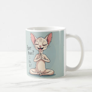Grappige Sphynx Kat Innerlijke Vrede Kunst Koffiemok