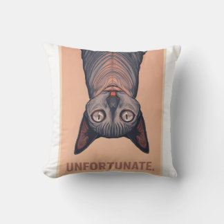 Grappige Sphynx Kat Ongelukkig Meme Kunst - Sarcas Kussen