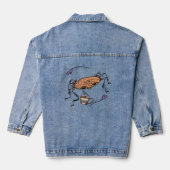 Grappige spin Halloween Denim Jacket (Achterkant)