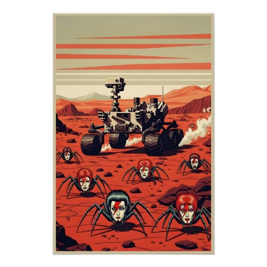 Grappige Spinnen van Mars Perfect Poster (Voorkant)
