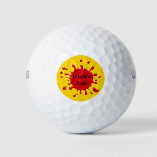 Grappige Splat gepersonaliseerde golfbal Golfballen (Voorkant)