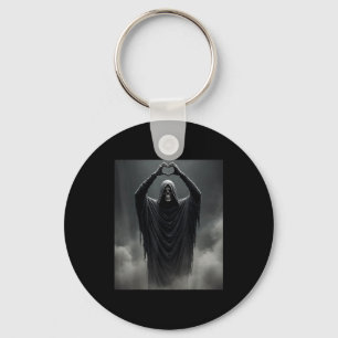 Grappige spook hart handen eng gezicht halloween sleutelhanger