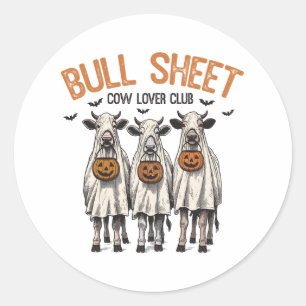 Grappige Spooky Halloween Farm Dieren Ronde Sticker