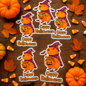 Grappige Spooky Schattigee Capybara Witch Wizard Sticker