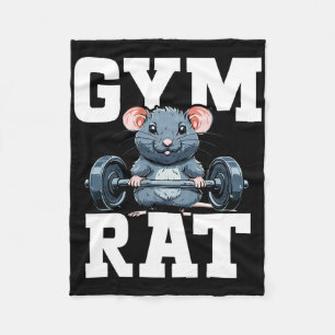 Grappige Sport Gym Rat Fitness Bodybuilding Fleece Deken