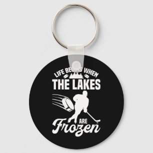 Grappige sport vijverhockeyspeler (1) sleutelhanger