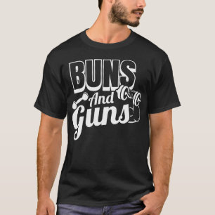 Grappige sportschool fitness broodjes en Pistolen T-shirt