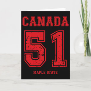 Grappige sportstijl Canada 51e Esdoorn Staat. Usa Kaart