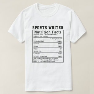Grappige Sportverslaggever Voedingsfeiten Personee T-shirt