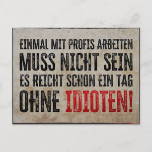 Grappige spreuk over werk en collega's feestdagenkaart