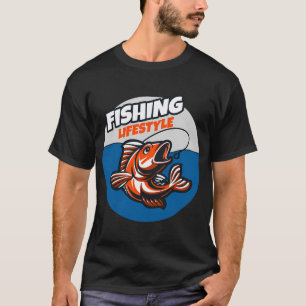 Grappige spreuk Up & Adam Het is tijd om te vissen T-shirt