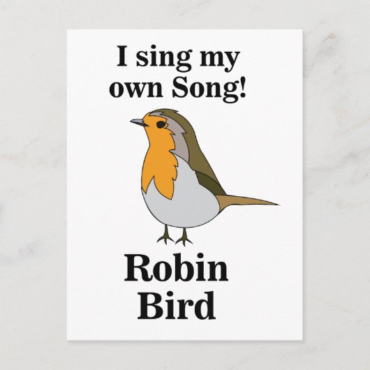 Grappige spreuk van de roodborst briefkaart (Voorkant)