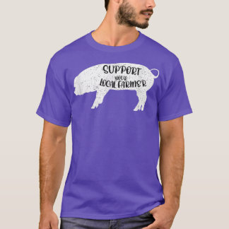 Grappige spreuk varkensboer boerderij dier t-shirt
