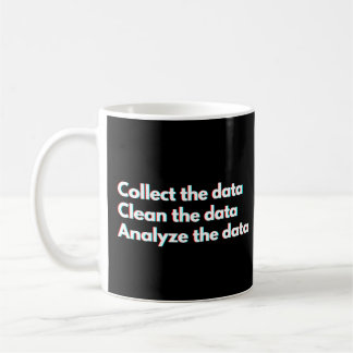 Grappige spreuk voor data-analist over datawerk koffiemok