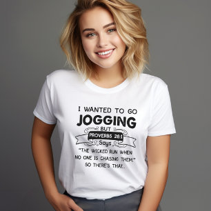 Grappige Spreuken 28:1 Jogging Shirt – Christelijk