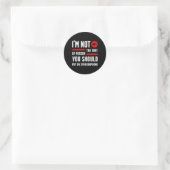 Grappige Spreuken Quotes Telefoon Grafisch Sarcasm Ronde Sticker (Tas)