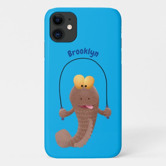 Grappige springende modderspringer vis cartoon Case-Mate iPhone case (Achterkant)