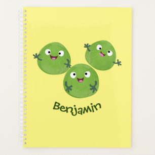Grappige spruitjes groenten cartoon planner