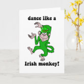 Grappige St Patrick van de aap Dag Kaart (Gele Bloem)