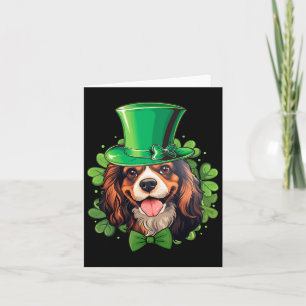 Grappige St. Patricks Cavalier King Charles Spanie Kaart