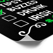 Grappige St. Patrick's Dag Checklist 4 Poster (Hoek)