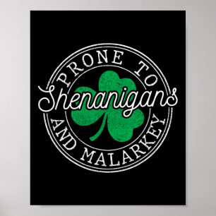 Grappige St. Patricks Dag Gevoelig Voor Schelmenst Poster