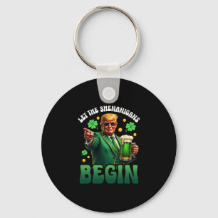Grappige St. Patricks Dag Trump Laat De Schelmenst Sleutelhanger
