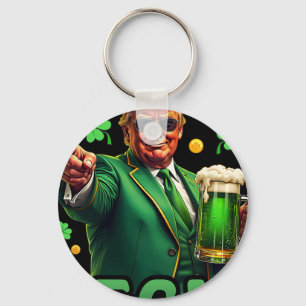Grappige St. Patricks Dag Trump Laat De Schelmenst Sleutelhanger