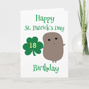 Grappige St. Patrick's Day 18e verjaardag Kaart