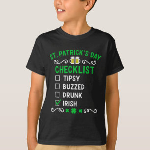 Grappige St. Patrick's Day Checklist 1 T-shirt