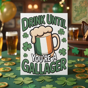 Grappige St. Patrick's Day Gallagher kaart
