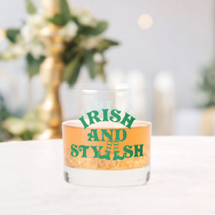 Grappige St Patricks Day Ierse en stijlvolle groep Whisky Glas