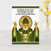 Grappige St. Patrick's Day kaart (Gele Bloem)