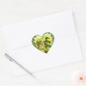 GRAPPIGE ST.PATRICK'S DAY KATTEN, SHAMROCK HART STICKER (Envelop)