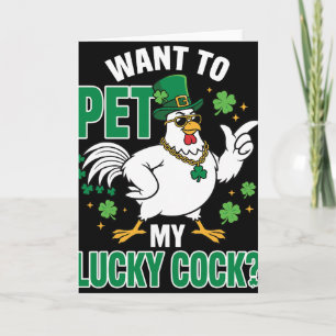 Grappige St. Patrick's Day Kip Wil Mijn Geluk Aaie Kaart