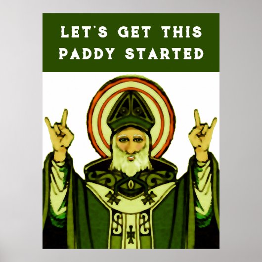 Grappige St. Patrick's Day Poster (Voorkant)
