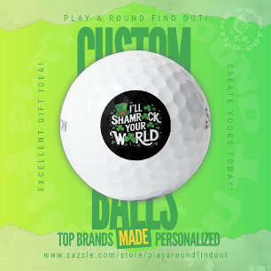 Grappige St. Patrick's Day Shamrock Klaver Titleis Golfballen