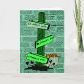 Grappige St. Patrick's Day Sign Post Kaart (Voorkant)