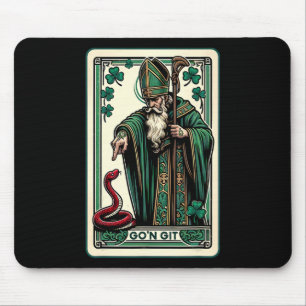 Grappige St. Patrick's Day Tarotkaart Ga er maar S Muismat