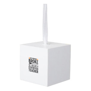 Grappige statistieken leraar Halloween citaat ontw Kubus Ornament
